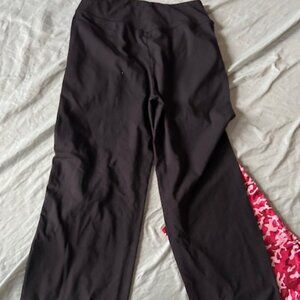 size large active wear black pants womens leggings yoga bootcut  athletic